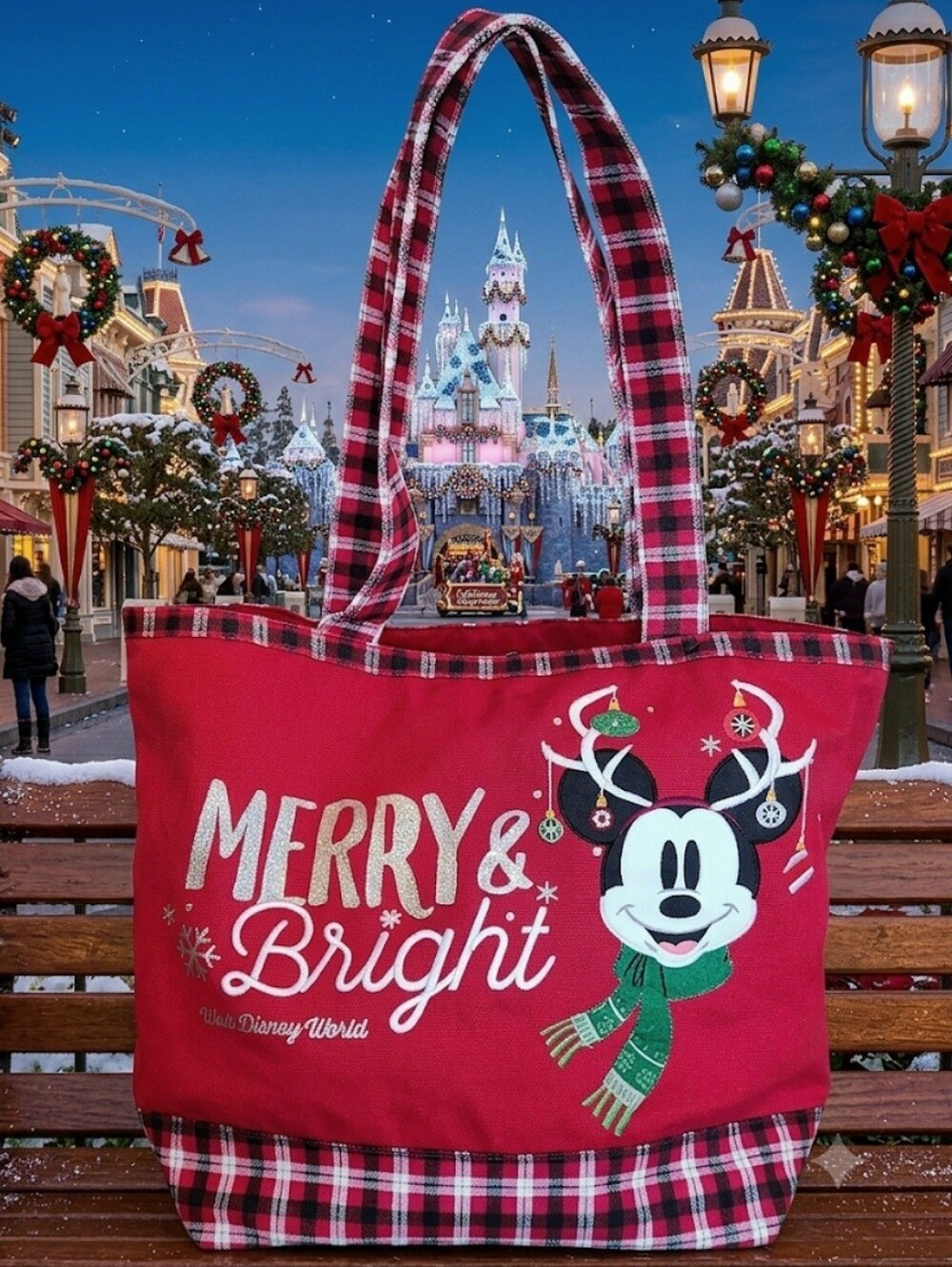 Disney Parks Holiday Mickey Tote Bag